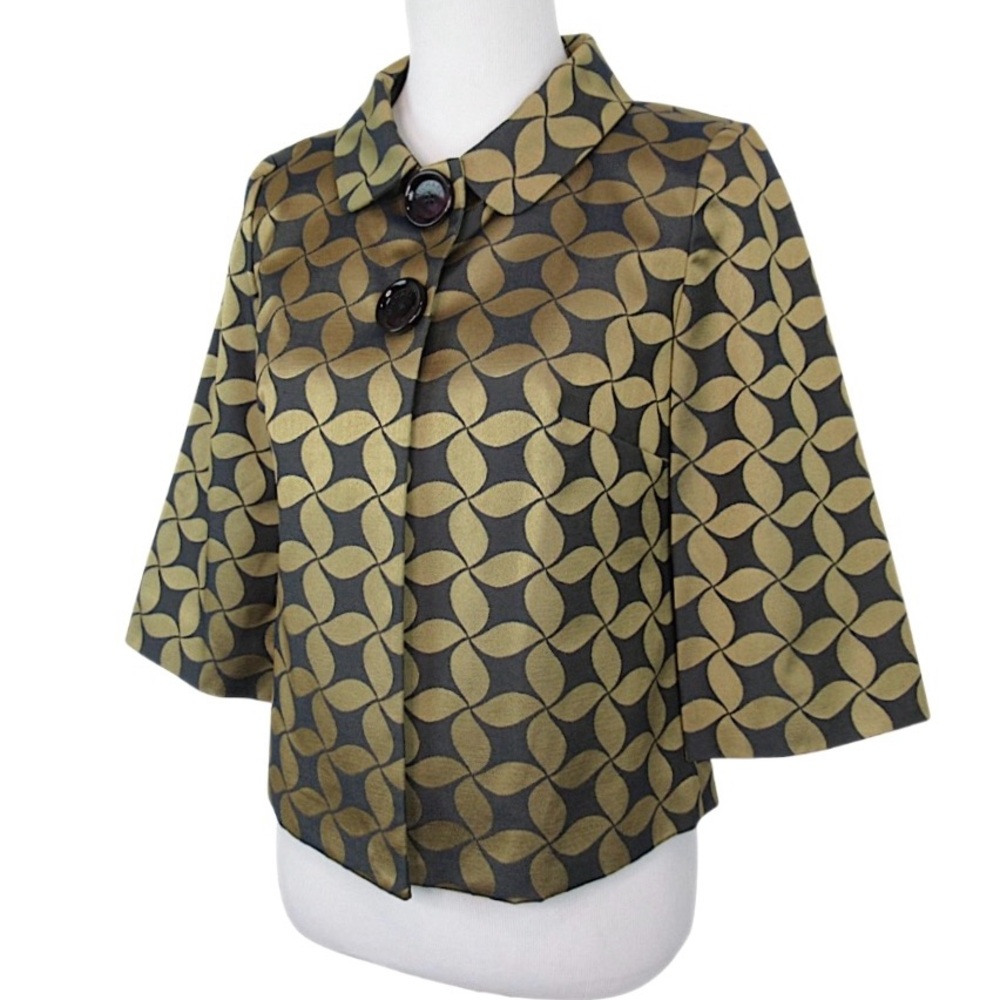 Michael Kors Geometric Pattern Cropped Bolero Jac… - image 2